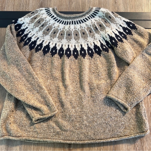 Vintage EDDIE BAUER Fair Isle Soft Wool Blend Sweater XL - Picture 1 of 13